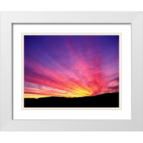 Hyper Color White Modern Wood Framed Art Print with Double Matting by Frates, Dennis