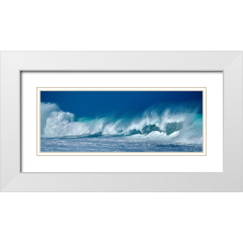 Wavering White Modern Wood Framed Art Print with Double Matting by Frates, Dennis