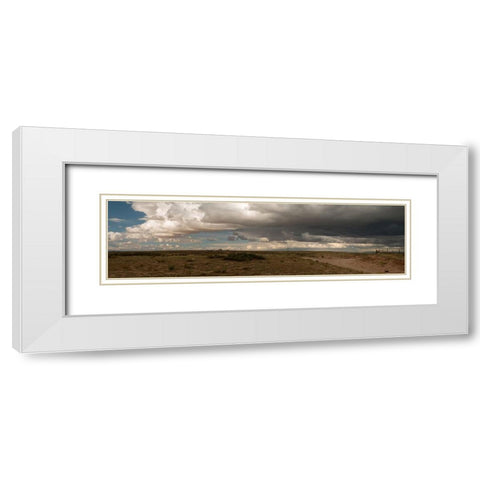 Cloudy Landscape White Modern Wood Framed Art Print with Double Matting by Frates, Dennis