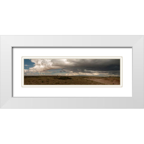 Cloudy Landscape White Modern Wood Framed Art Print with Double Matting by Frates, Dennis