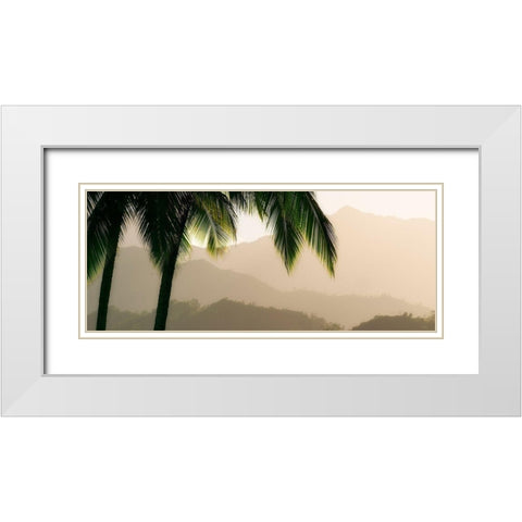 Misty Palms IV White Modern Wood Framed Art Print with Double Matting by Frates, Dennis