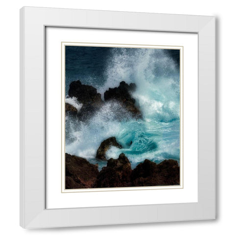Crasher White Modern Wood Framed Art Print with Double Matting by Frates, Dennis