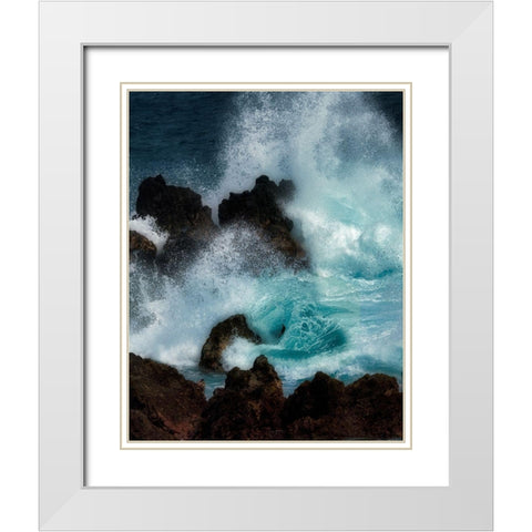 Crasher White Modern Wood Framed Art Print with Double Matting by Frates, Dennis