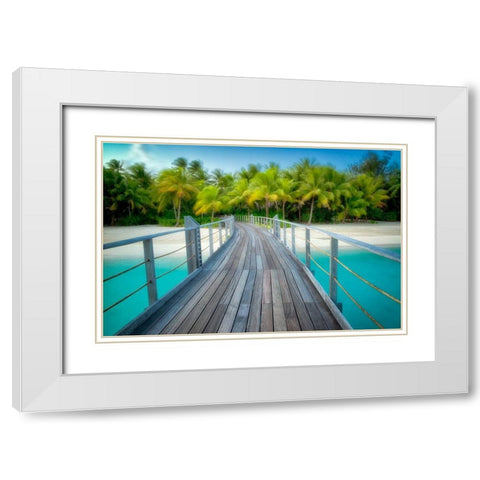 Path to Calm White Modern Wood Framed Art Print with Double Matting by Frates, Dennis