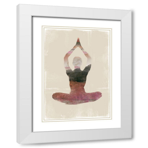 Praying White Modern Wood Framed Art Print with Double Matting by JMB Designs