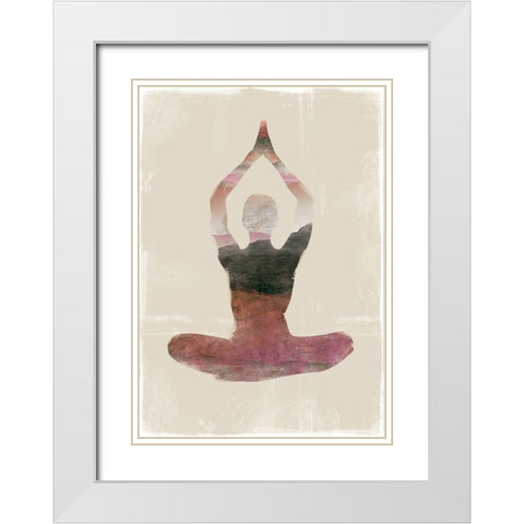 Praying White Modern Wood Framed Art Print with Double Matting by JMB Designs