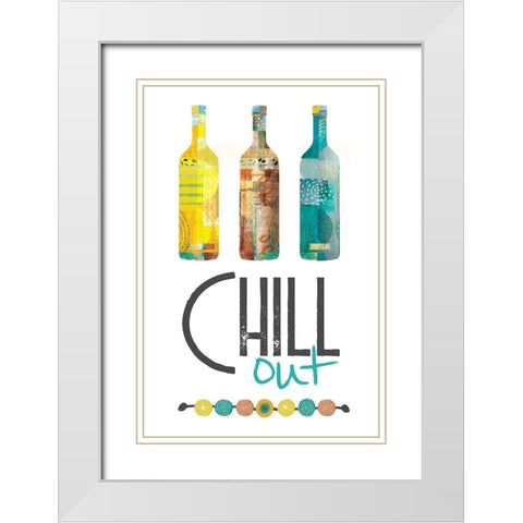 Chill Out White Modern Wood Framed Art Print with Double Matting by JMB Designs