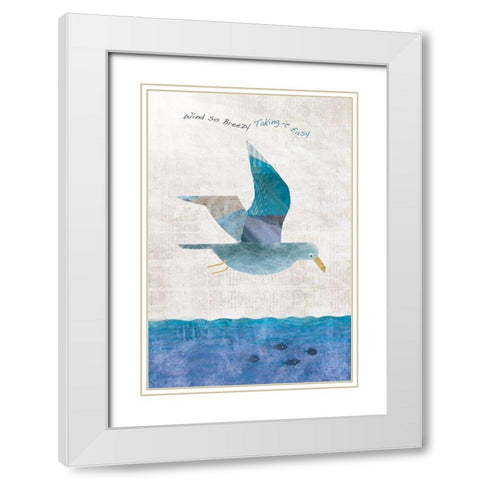 Take It Easy White Modern Wood Framed Art Print with Double Matting by JMB Designs