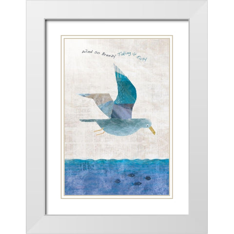 Take It Easy White Modern Wood Framed Art Print with Double Matting by JMB Designs