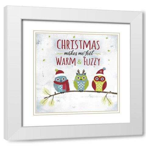 Warm and Fuzzy White Modern Wood Framed Art Print with Double Matting by JMB Designs