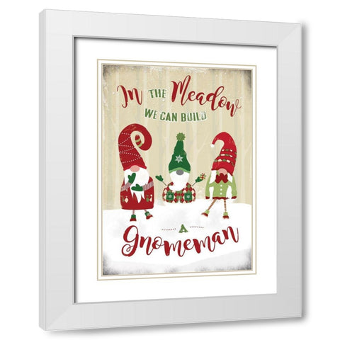 Gnomeman White Modern Wood Framed Art Print with Double Matting by JMB Designs