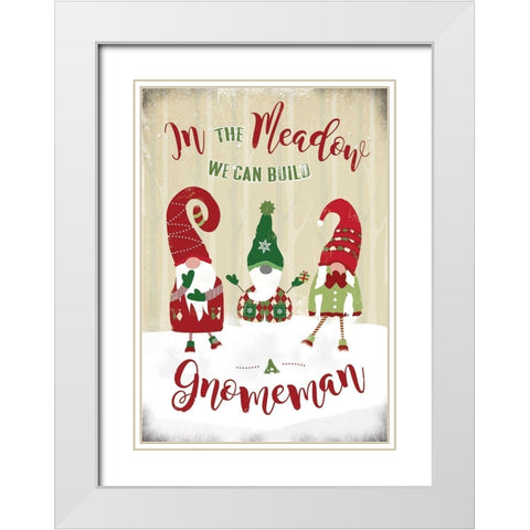Gnomeman White Modern Wood Framed Art Print with Double Matting by JMB Designs