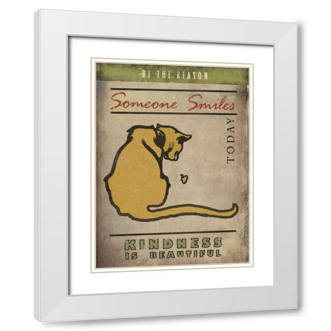 Be the Reason White Modern Wood Framed Art Print with Double Matting by JMB Designs