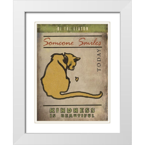 Be the Reason White Modern Wood Framed Art Print with Double Matting by JMB Designs