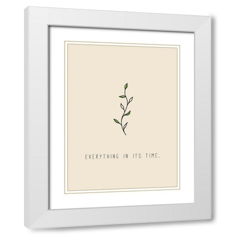 Everything in Its Time White Modern Wood Framed Art Print with Double Matting by JMB Designs