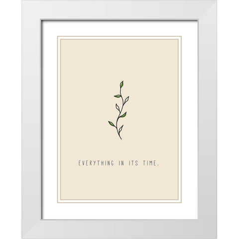 Everything in Its Time White Modern Wood Framed Art Print with Double Matting by JMB Designs