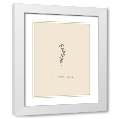 Plant Hope White Modern Wood Framed Art Print with Double Matting by JMB Designs