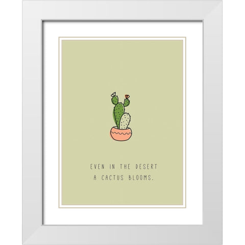 Ever in the Desert White Modern Wood Framed Art Print with Double Matting by JMB Designs