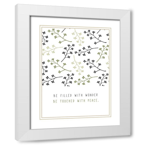 Be Filled with Wonder White Modern Wood Framed Art Print with Double Matting by JMB Designs