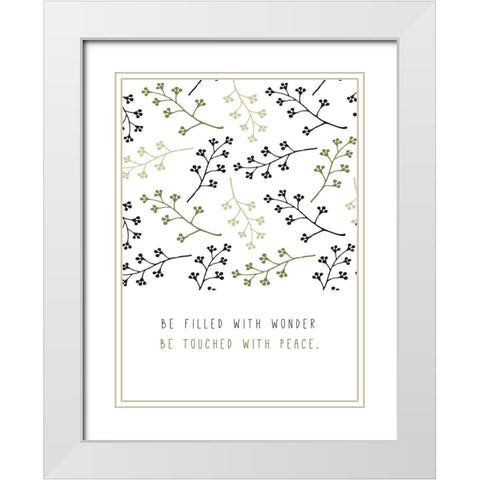 Be Filled with Wonder White Modern Wood Framed Art Print with Double Matting by JMB Designs