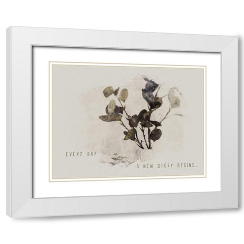 Every Day White Modern Wood Framed Art Print with Double Matting by JMB Designs