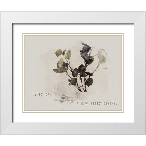 Every Day White Modern Wood Framed Art Print with Double Matting by JMB Designs