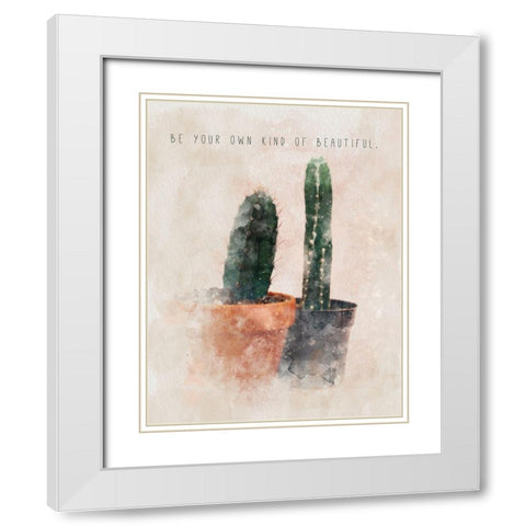 Be Your Own White Modern Wood Framed Art Print with Double Matting by JMB Designs