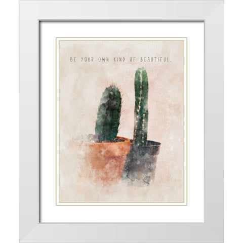 Be Your Own White Modern Wood Framed Art Print with Double Matting by JMB Designs
