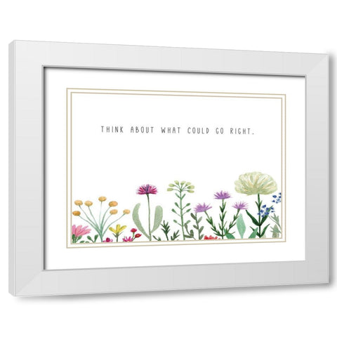 Think About What Could White Modern Wood Framed Art Print with Double Matting by JMB Designs