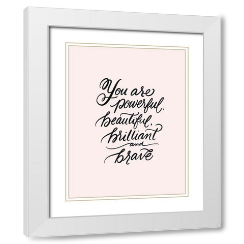 You Are White Modern Wood Framed Art Print with Double Matting by Batista, Dee