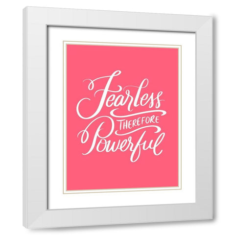 Fearless White Modern Wood Framed Art Print with Double Matting by Batista, Dee