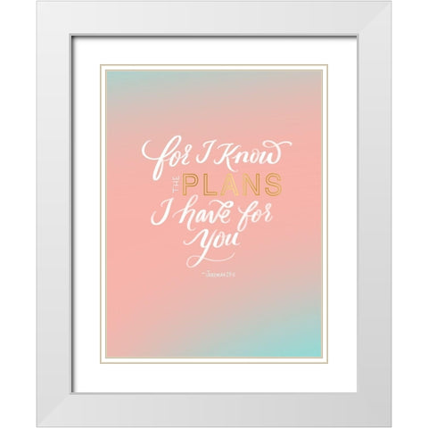 For I Know White Modern Wood Framed Art Print with Double Matting by Batista, Dee