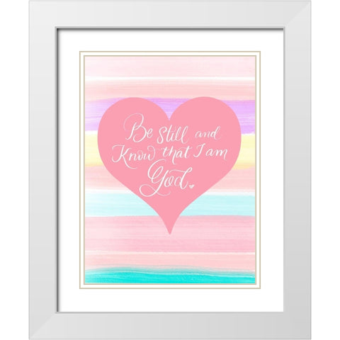 Be Still White Modern Wood Framed Art Print with Double Matting by Batista, Dee