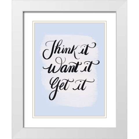 Think It White Modern Wood Framed Art Print with Double Matting by Batista, Dee