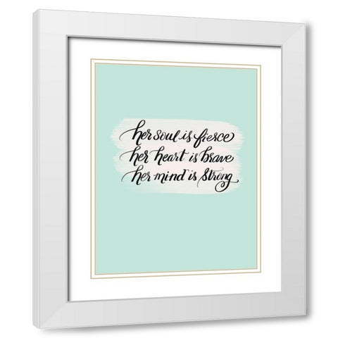 Her Soul White Modern Wood Framed Art Print with Double Matting by Batista, Dee