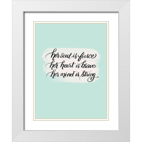 Her Soul White Modern Wood Framed Art Print with Double Matting by Batista, Dee