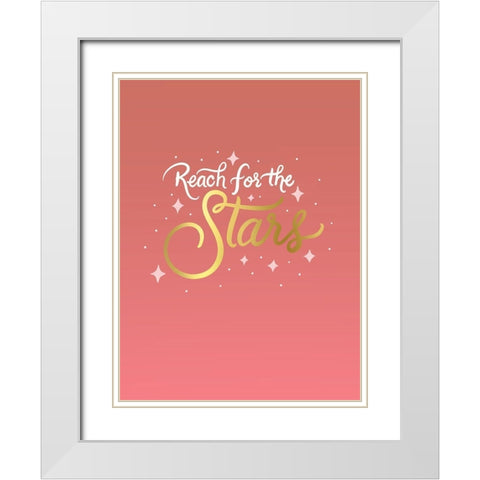 Stars White Modern Wood Framed Art Print with Double Matting by Batista, Dee