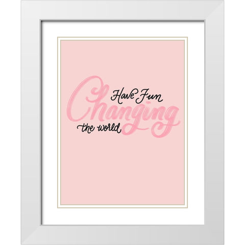 Changing White Modern Wood Framed Art Print with Double Matting by Batista, Dee