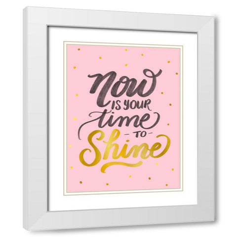 Shine White Modern Wood Framed Art Print with Double Matting by Batista, Dee