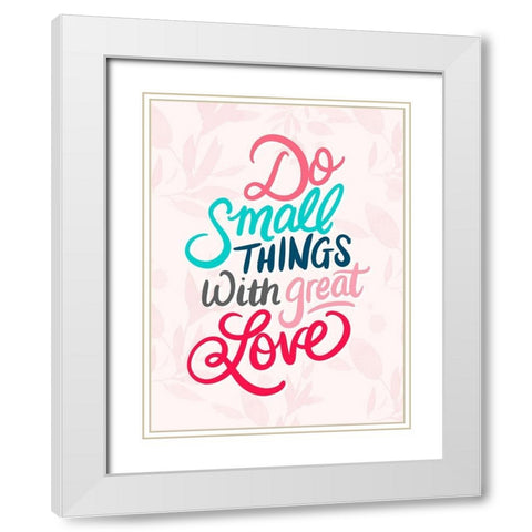 Small Things White Modern Wood Framed Art Print with Double Matting by Batista, Dee