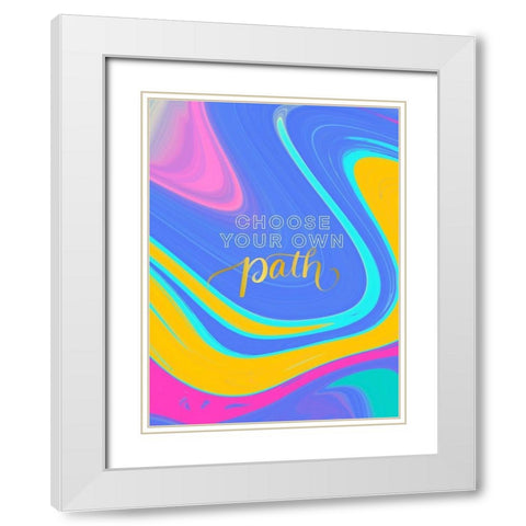 Path White Modern Wood Framed Art Print with Double Matting by Batista, Dee