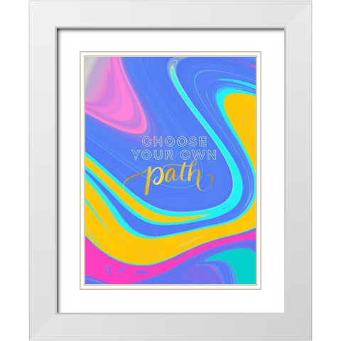 Path White Modern Wood Framed Art Print with Double Matting by Batista, Dee