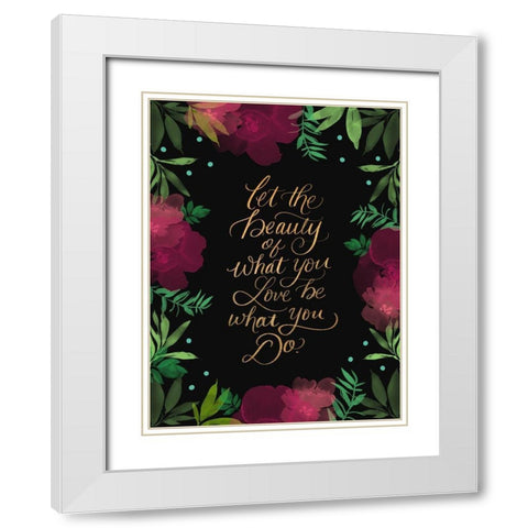 Beauty White Modern Wood Framed Art Print with Double Matting by Batista, Dee