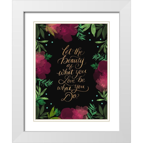 Beauty White Modern Wood Framed Art Print with Double Matting by Batista, Dee