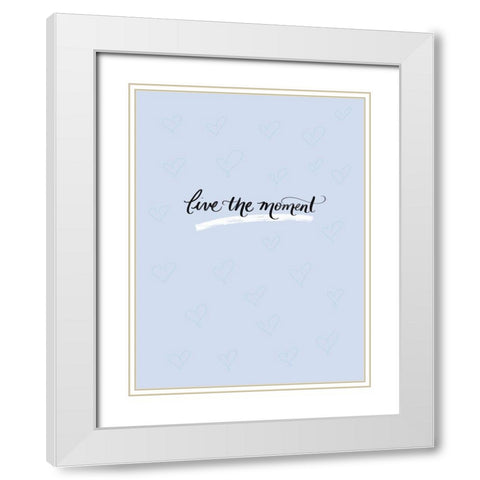 Live White Modern Wood Framed Art Print with Double Matting by Batista, Dee