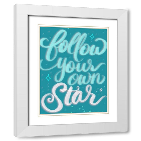 Follow White Modern Wood Framed Art Print with Double Matting by Batista, Dee