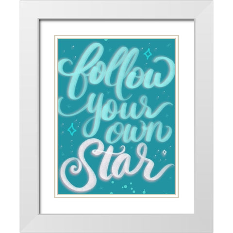 Follow White Modern Wood Framed Art Print with Double Matting by Batista, Dee