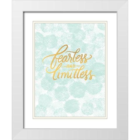 Fearless White Modern Wood Framed Art Print with Double Matting by Batista, Dee