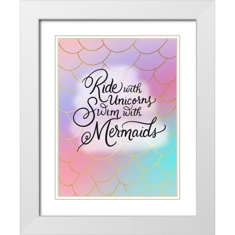 Ride White Modern Wood Framed Art Print with Double Matting by Batista, Dee