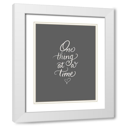 One White Modern Wood Framed Art Print with Double Matting by Batista, Dee